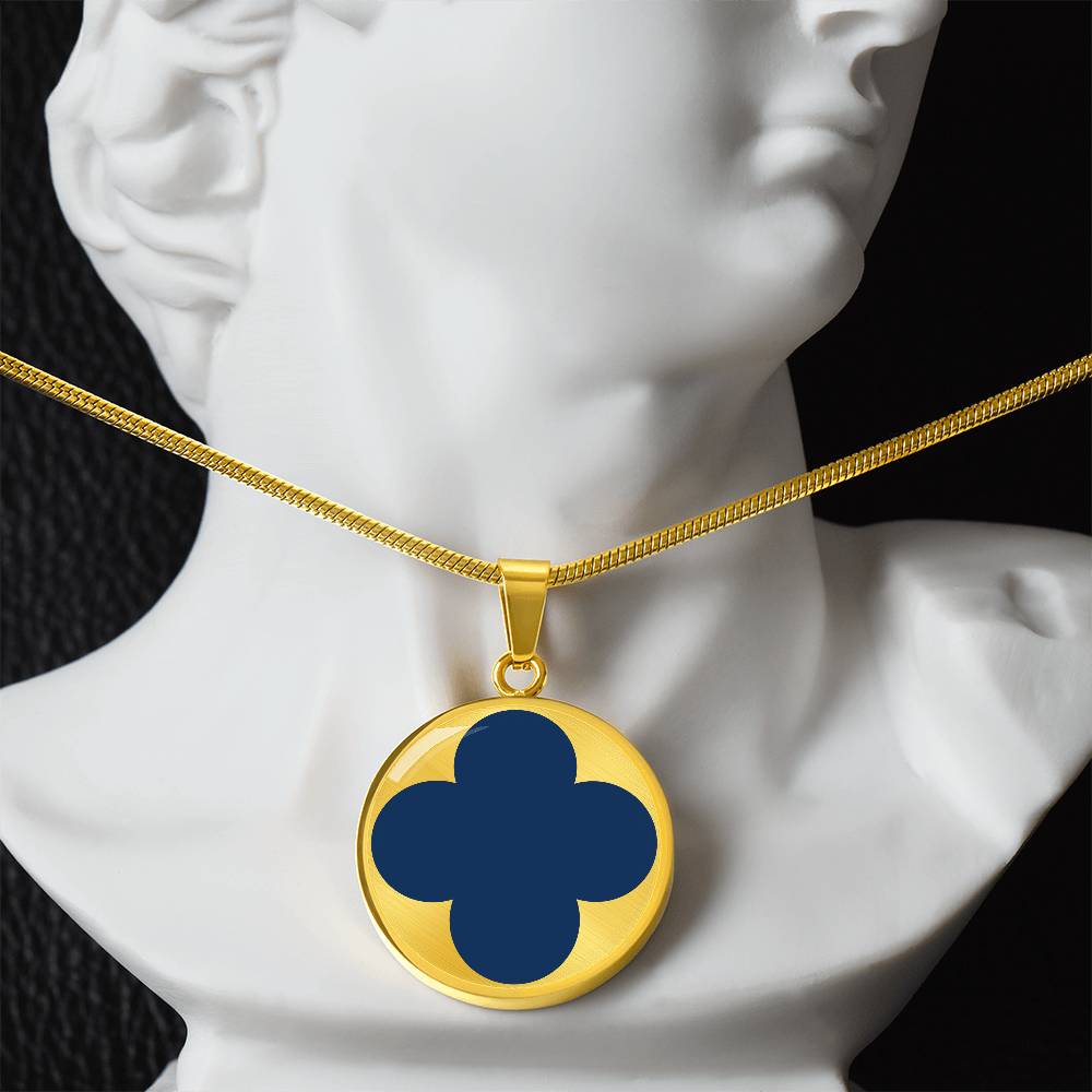 Royal Blue Clover Necklace