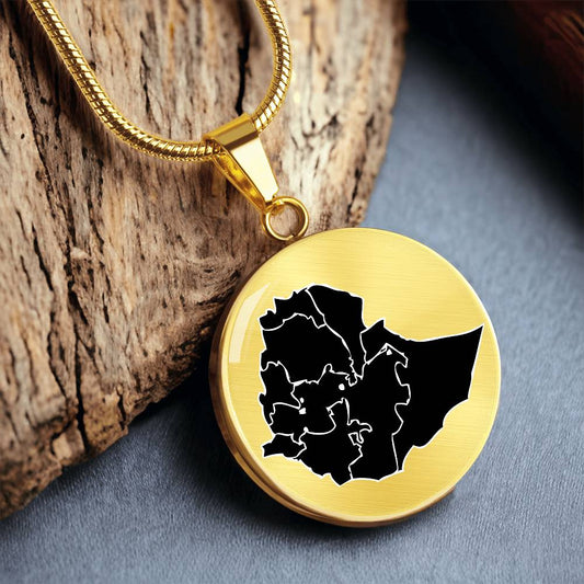 Ethiopia map Necklace