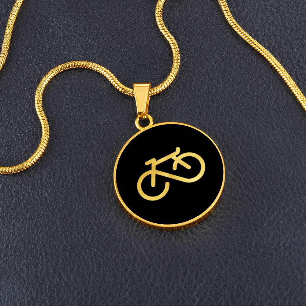 Infinity Bicycle Necklace