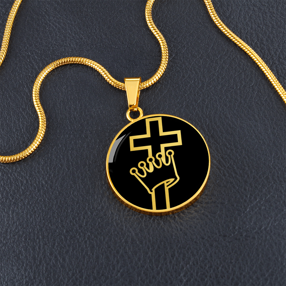 Cross and Crown Necklace