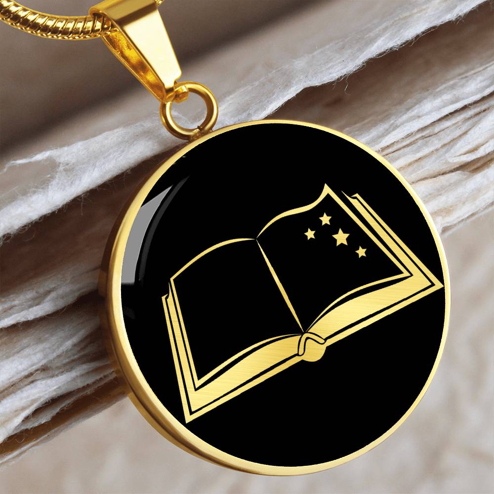 Open Book Necklace