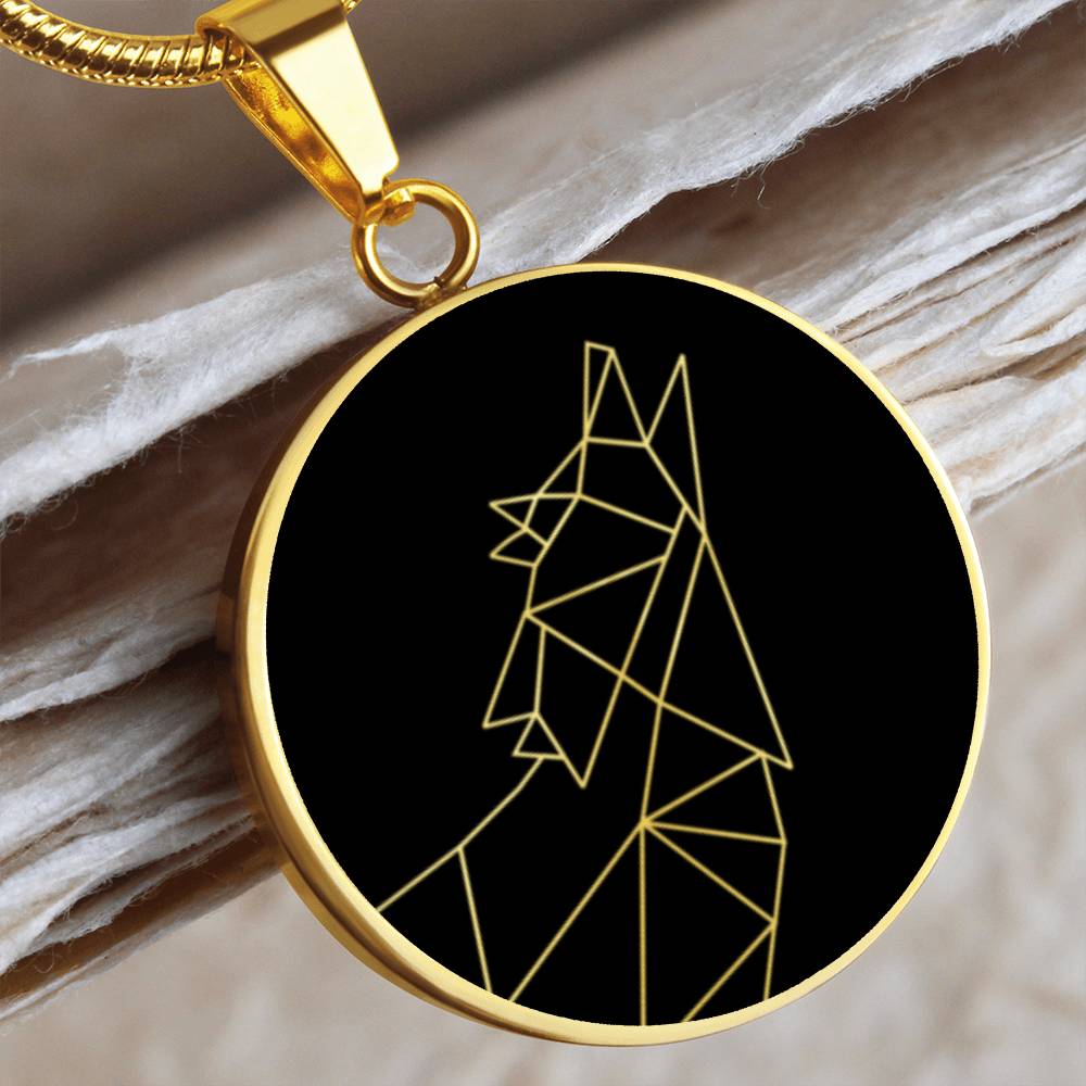 Origami Wolf Necklace