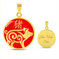 Year of the Fire Pig Necklace