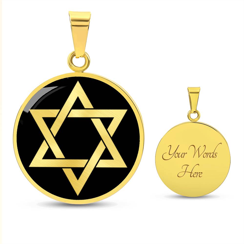 Two Tone Star of David Necklace