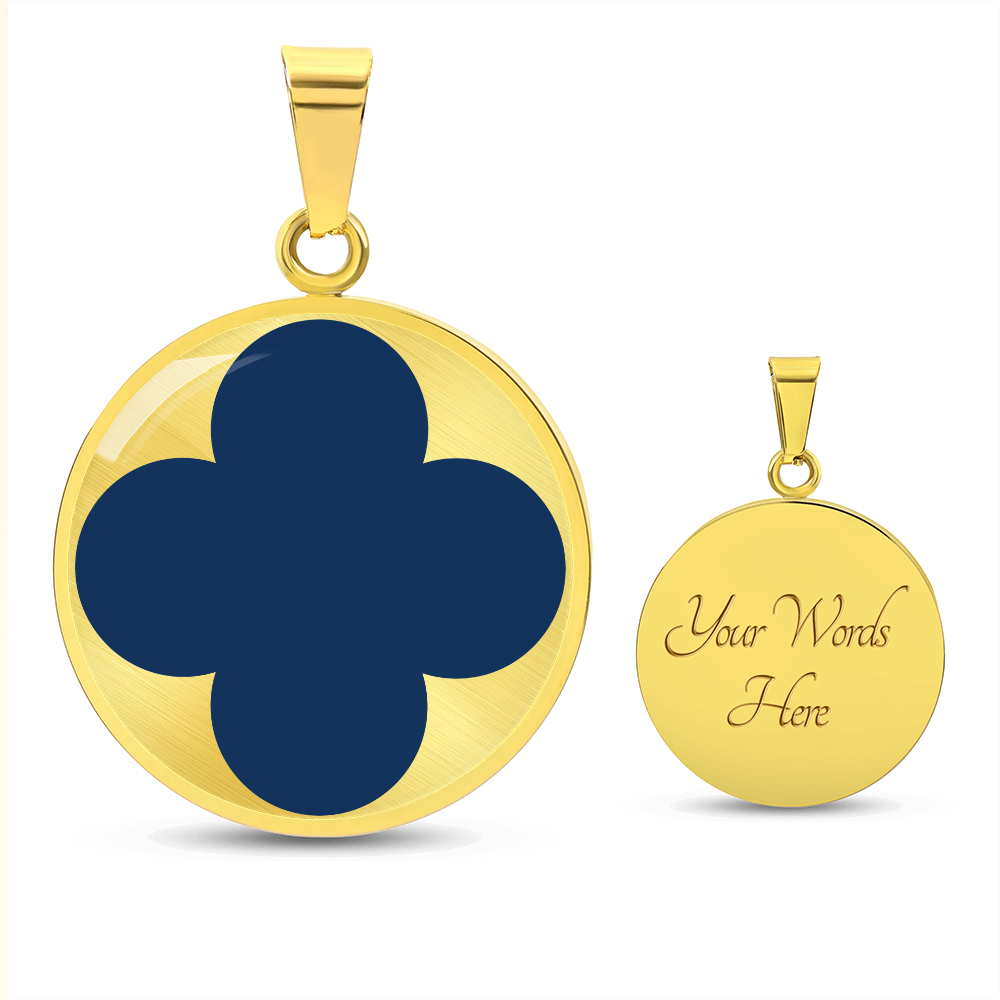Royal Blue Clover Necklace