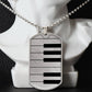 Piano Keys Dog Tag Necklace