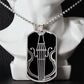 Violin Dog Tag Necklace