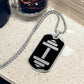 Dumbbell Dog Tag Necklace