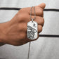 Year of the Metal Rabbit Dog Tag Necklace