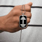 Dumbbell Dog Tag Necklace