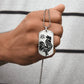 Year of the Metal Rooster Dog Tag Necklace