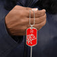 Year of the Fire Pig Dog Tag Necklace