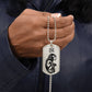 Year of the Metal Monkey Dog Tag Necklace