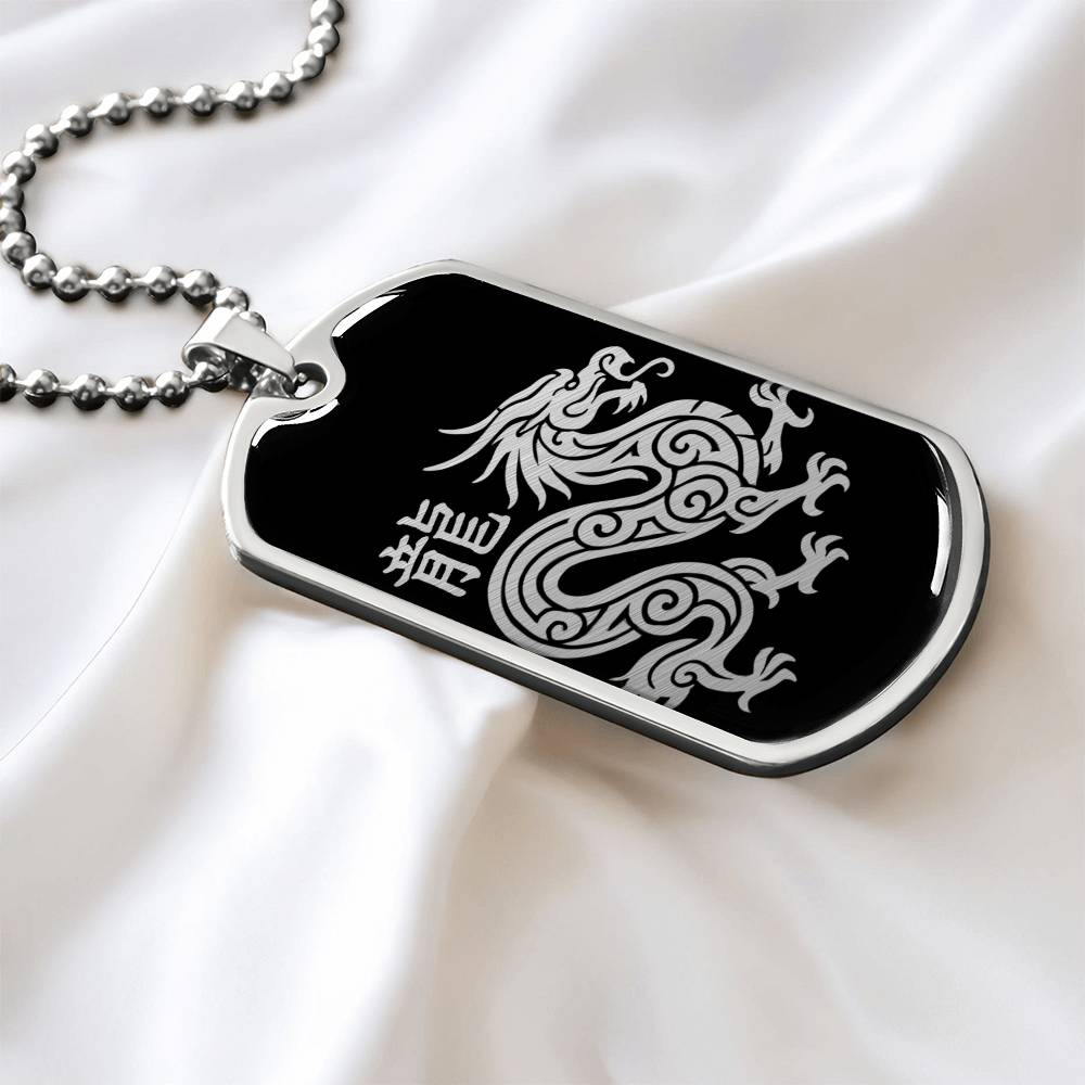 Year of the Water Dragon Dog Tag Necklace