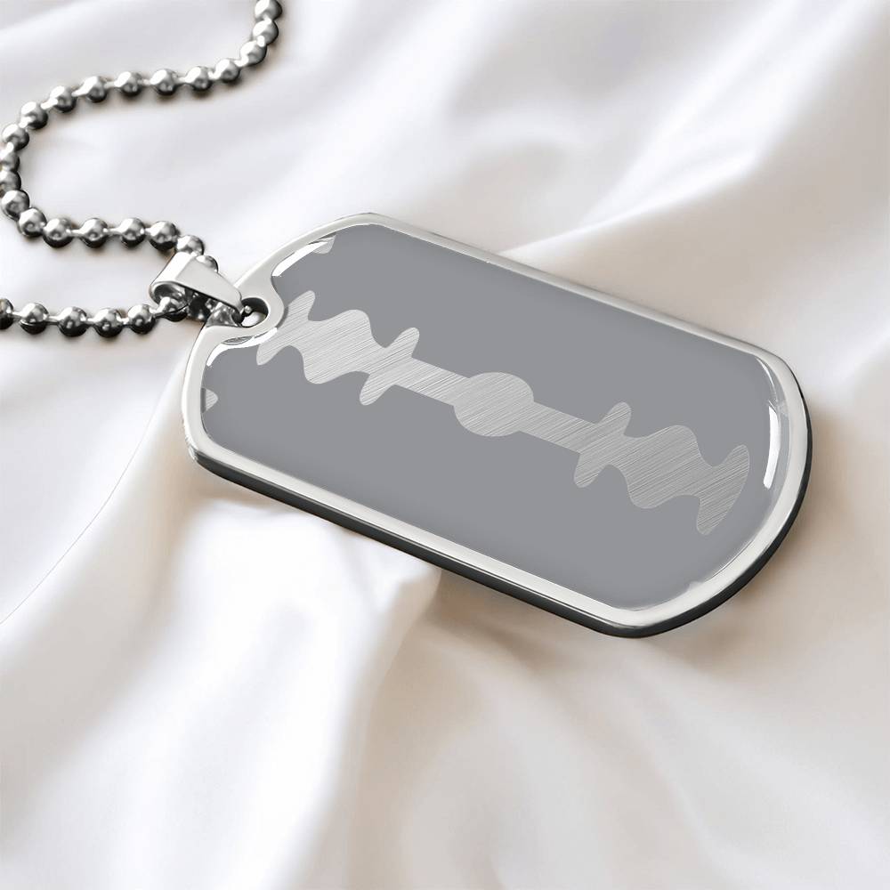 Razor Tag Necklace