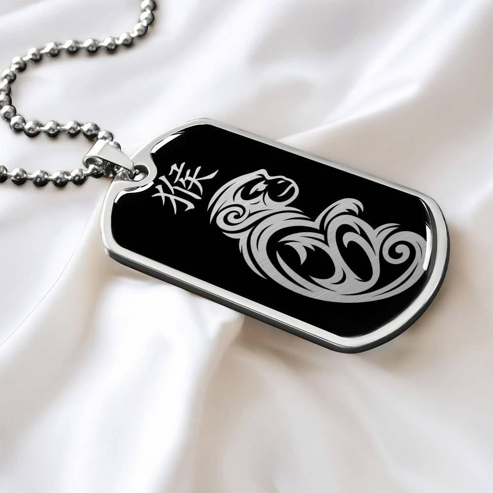 Year of the Water Monkey Dog Tag Necklace