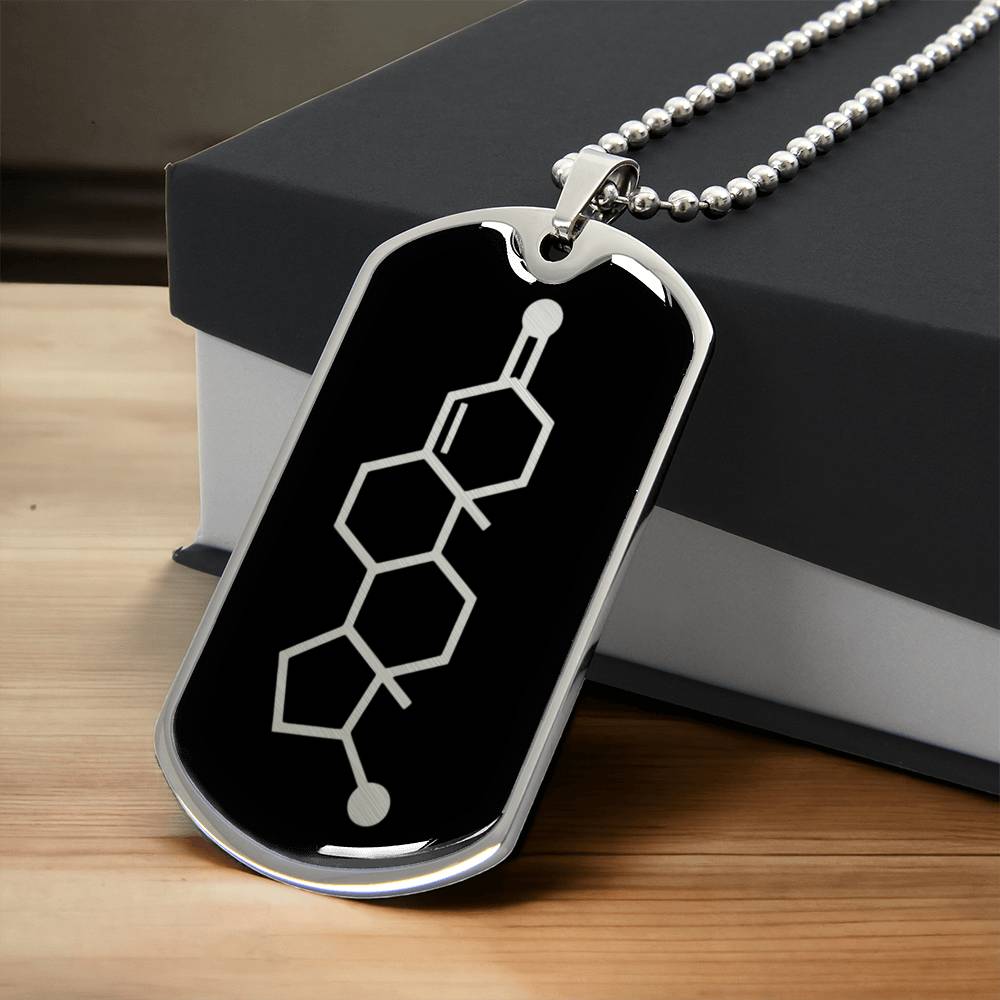 Testosterone Dog Tag Necklace