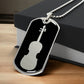 Violin Dog Tag Necklace