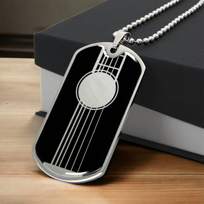 Guitar Dog Tag Necklace
