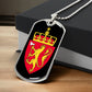 Coat of arms of Norway Dog Tag Necklace