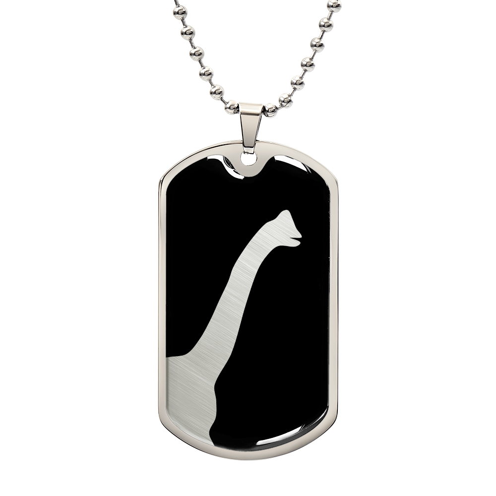 Brontosaurus Dog Tag Necklace