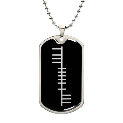 Faith in Ogham Dog Tag Necklace