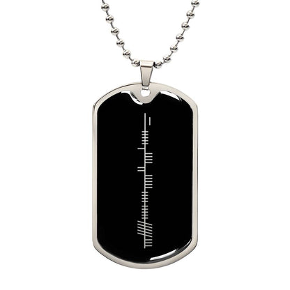 Friendship in Ogham Dog Tag Necklace