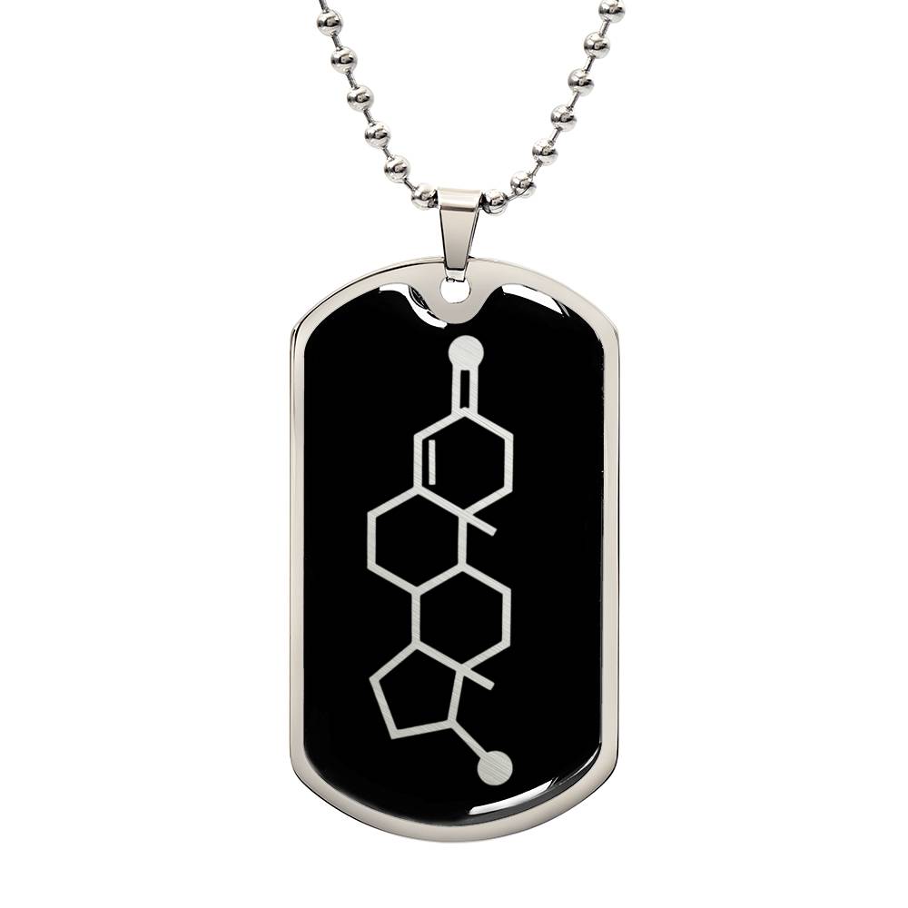 Testosterone Dog Tag Necklace