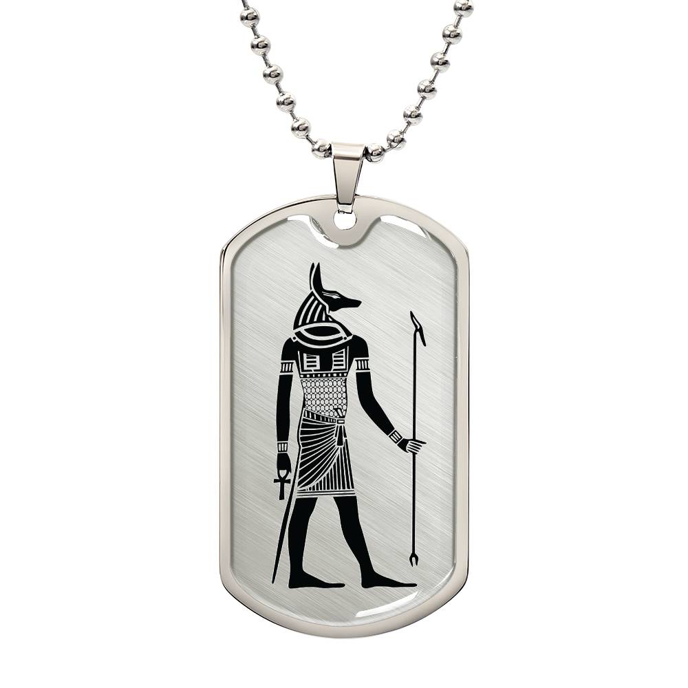 Anubis Dog Tag Necklace