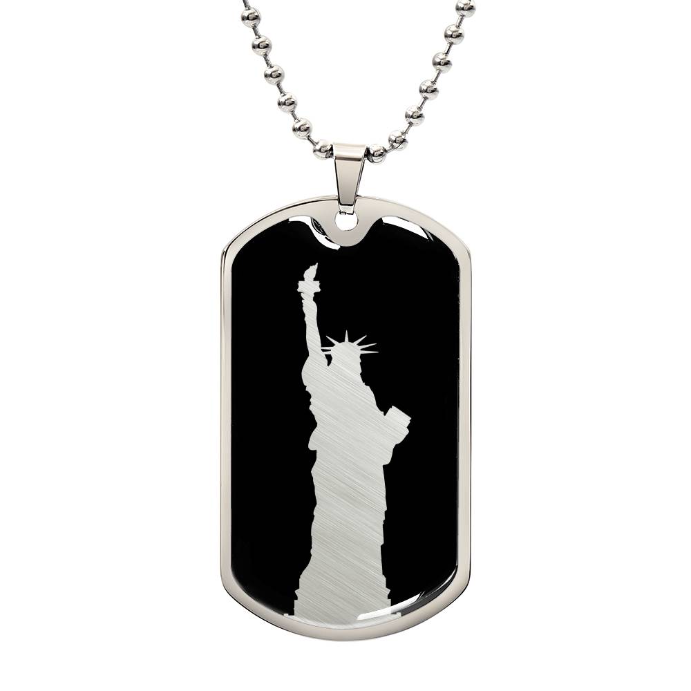 Statue of Liberty Dog Tag Necklace