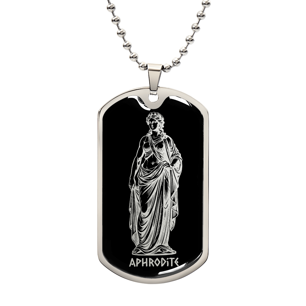 Aphrodite Dog Tag Necklace