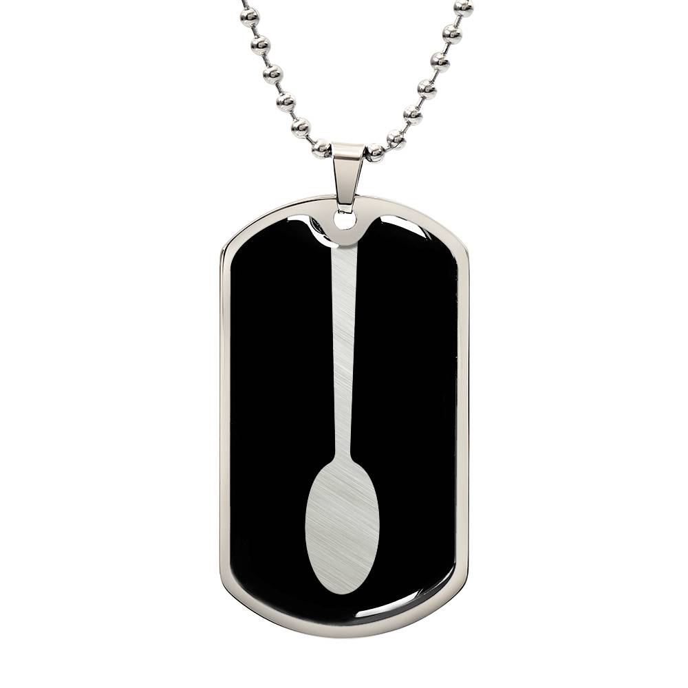 Spoon Dog Tag Necklace