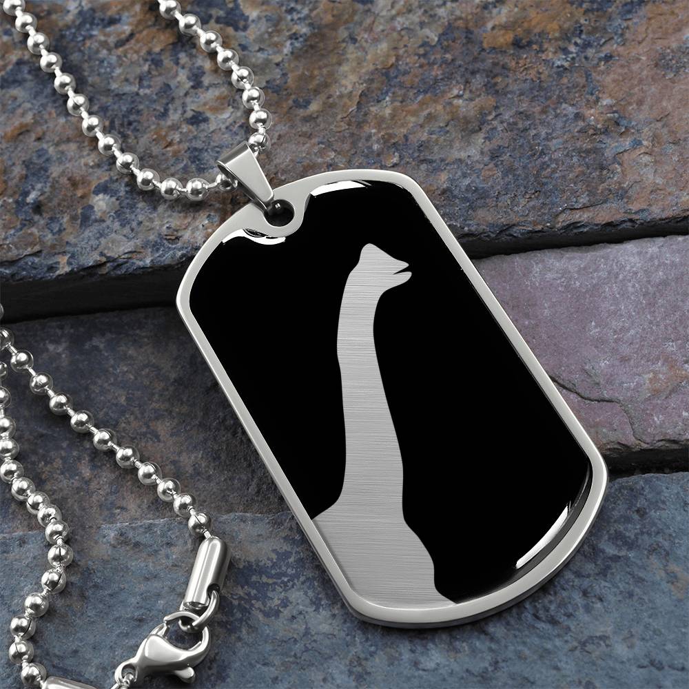 Brontosaurus Dog Tag Necklace