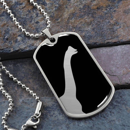 Brontosaurus Dog Tag Necklace