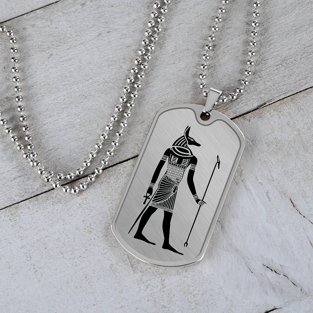 Anubis Dog Tag Necklace