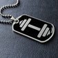 Dumbbell Dog Tag Necklace