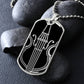 Violin Dog Tag Necklace