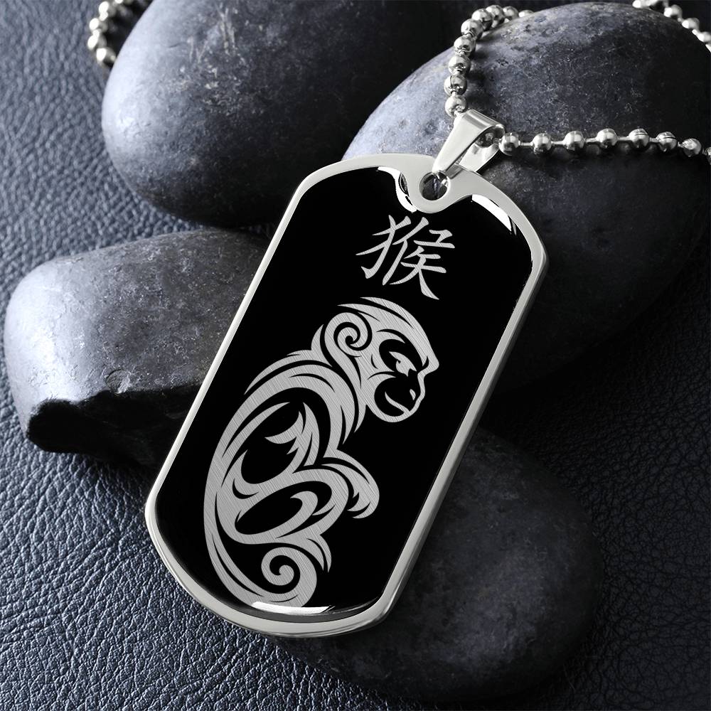 Year of the Water Monkey Dog Tag Necklace