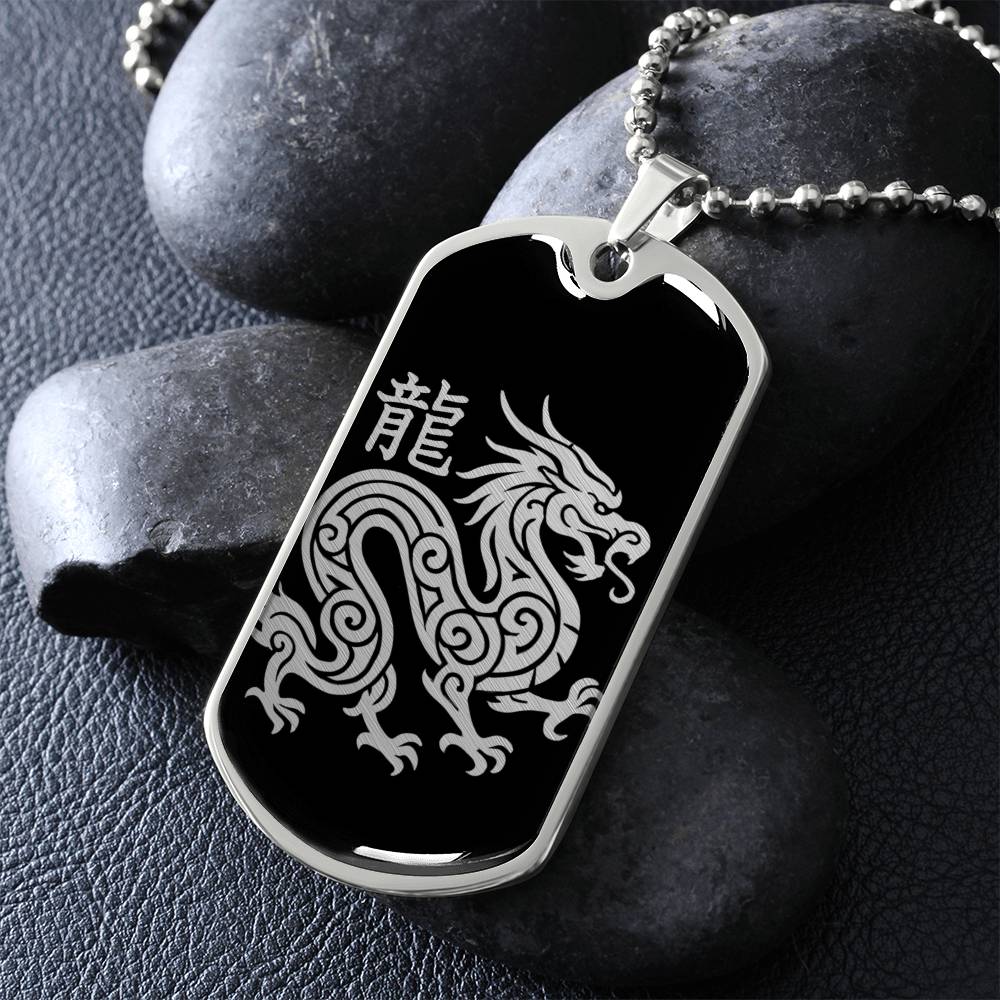 Year of the Water Dragon Dog Tag Necklace