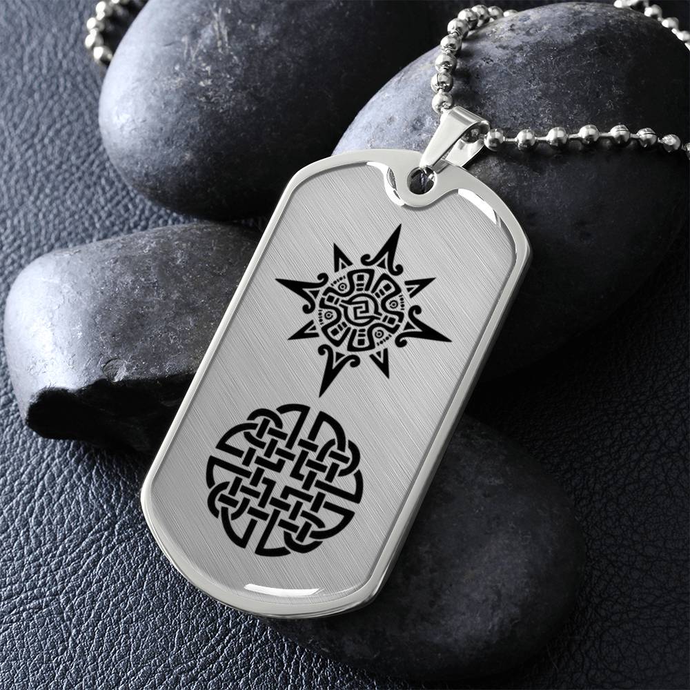 Aztec & Celtic Dog Tag Necklace