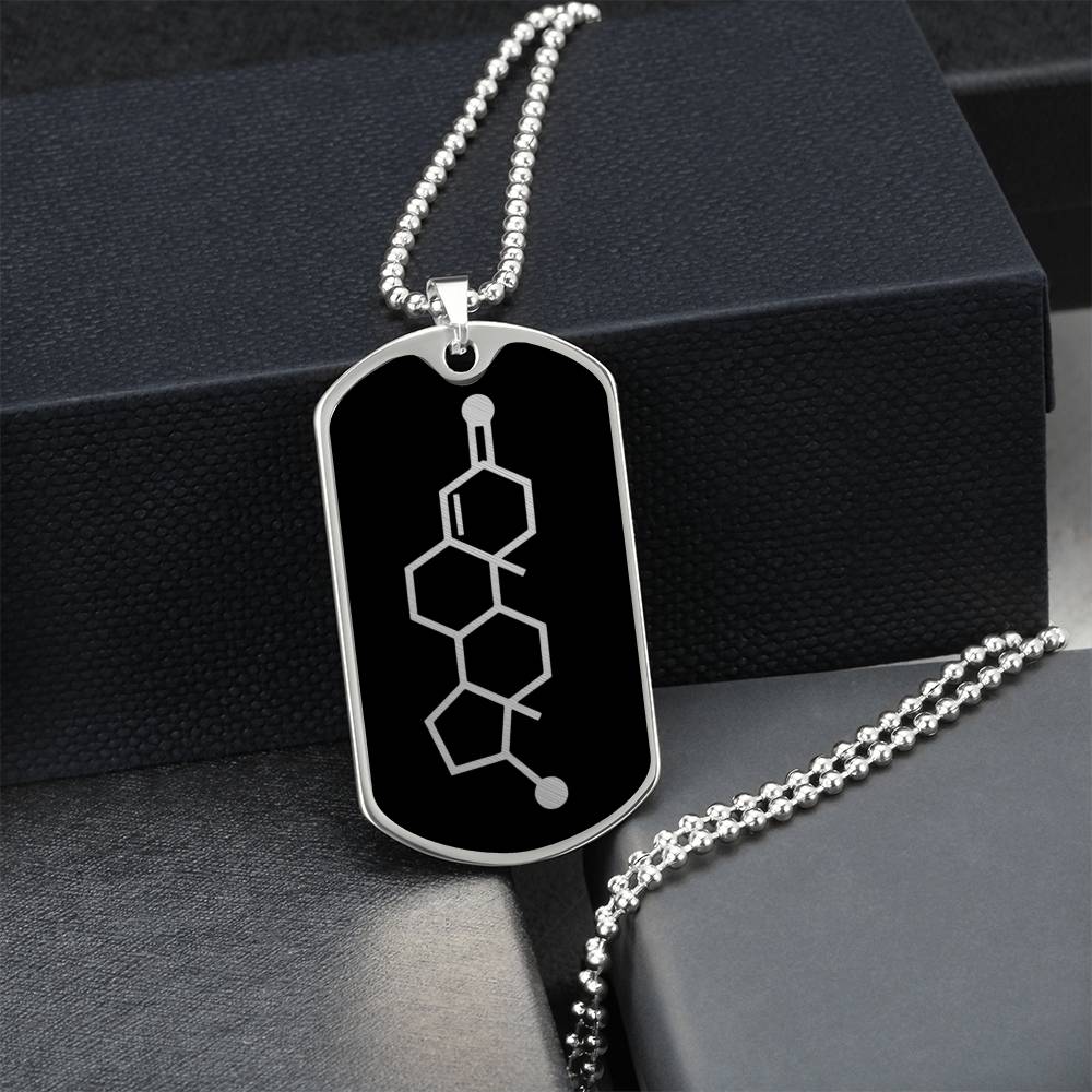 Testosterone Dog Tag Necklace