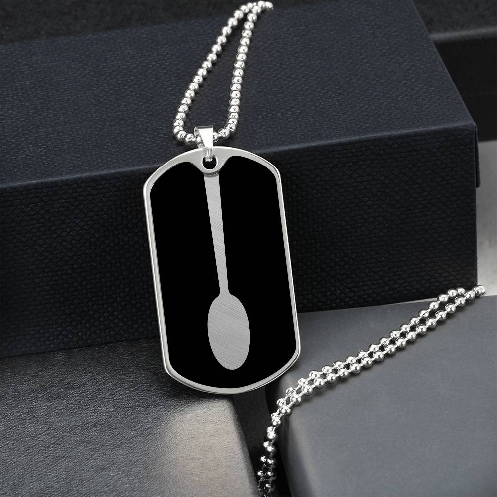 Small Spoon Dog Tag Necklace