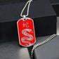 Year of the Fire Snake Dog Tag Necklace