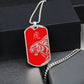 Year of the Fire Tiger Dog Tag Necklace
