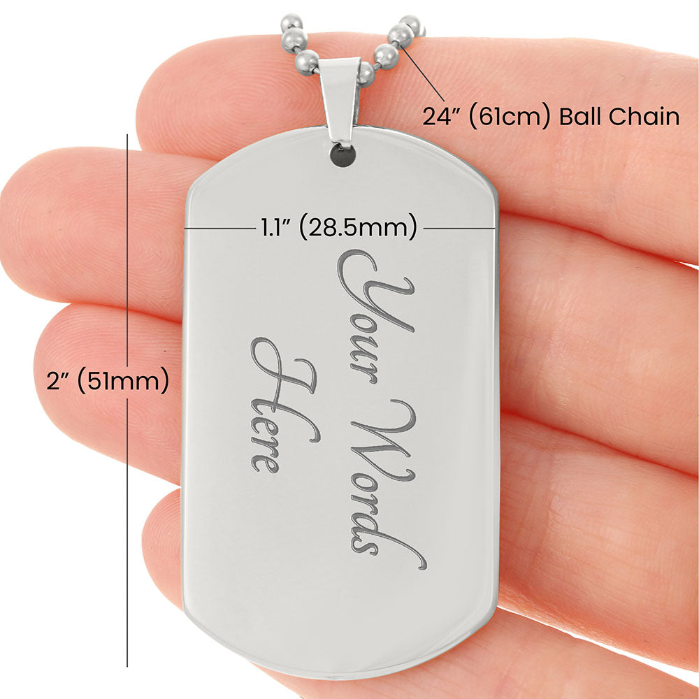 Love in Ogham Dog Tag Necklace