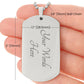 Friendship in Ogham Dog Tag Necklace