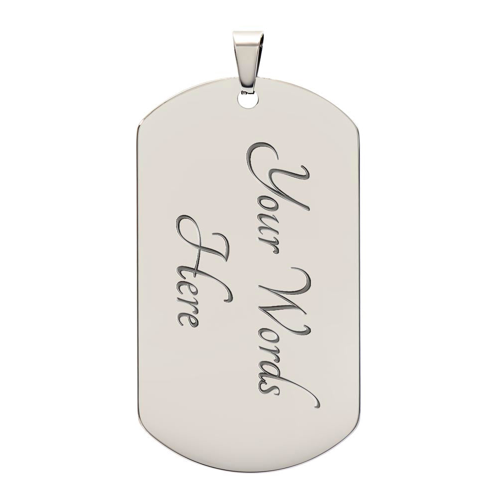 Fingerprint Dog tag Necklace