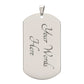 Stork Dog Tag Necklace