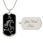 Year of the Water Horse Dog Tag Necklace