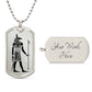 Anubis Dog Tag Necklace